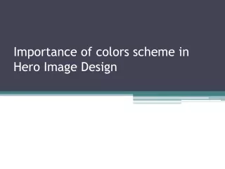 Importance of colors scheme in Hero Image Design