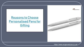 Reasons to Choose Personalised Pens for Gifting