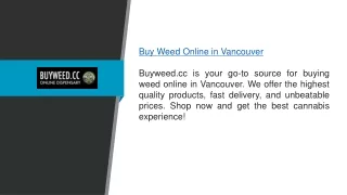 Buy Weed Online In Vancouver Buyweed.cc