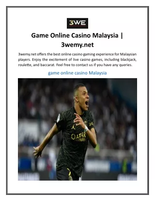 Game Online Casino Malaysia 3wemy.net