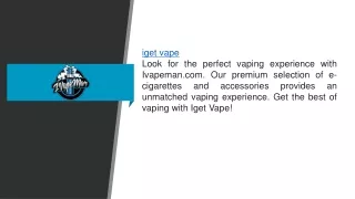 Iget Vape Ivapeman.com