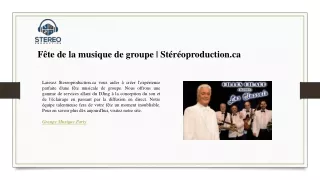 Fête de la musique de groupe  Stéréoproduction.ca