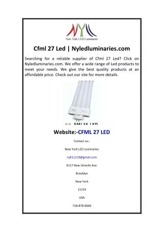 Cfml 27 Led Nyledluminaries.com