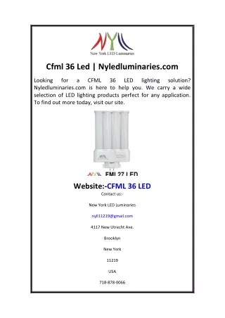 Cfml 36 Led  Nyledluminaries.com