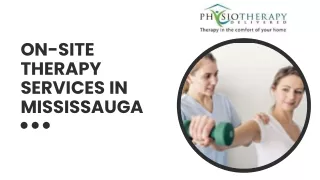 On-Site Therapy Services in Mississauga