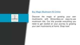Buy Magic Mushroom Kit Online Shroombox.co
