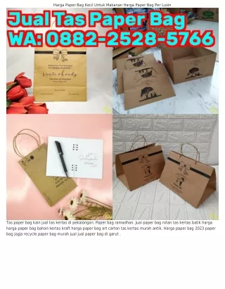 Ô882•2528•5ᜪϬϬ (WA) Jual Tas Kertas Murah Di Bandung Tas Paper White