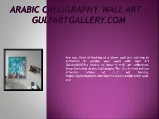 Arabic Calligraphy Wall Art - gulfartgallery.com