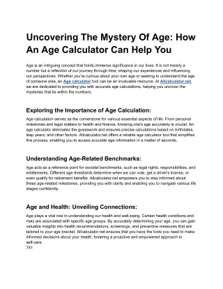 Title_ Uncovering the Mystery of Age_ How an Age Calculator Can Help You