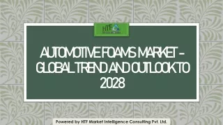 Automotive Foams Market - Global Trend and Outlook to 2028