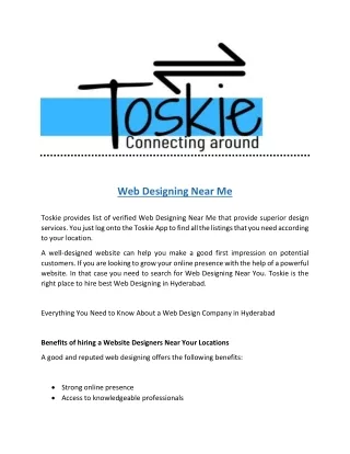 Web Designing Near Me