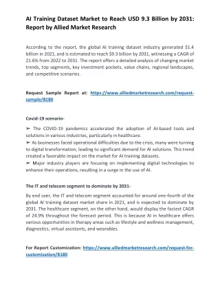 AI Training Dataset Market to Reach USD 9.3 Billion by 2031