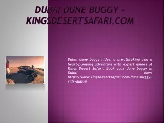Dubai Dune Buggy - kingsdesertsafari.com