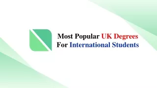 Most Popular UK Degrees For International Students!