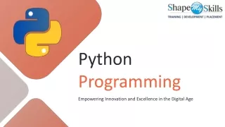 Python Programming - Empowering Innovation and Excellence in the Digital Age