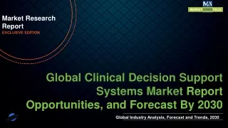 Clinical Decision Support Systems Market Worth US$ 3.7 billion by 2030