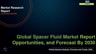 Spacer Fluid Market Worth US$ 382.2 million by 2030