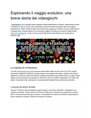 Esplorando il viaggio evolutivo_ una breve storia dei videogiochi