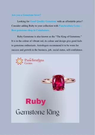 Buy Ruby stone on online