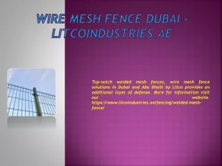 Wire Mesh Fence Dubai - litcoindustries.ae