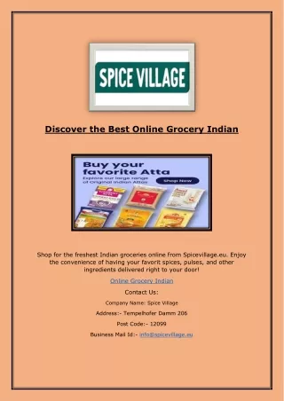 Discover the Best Online Grocery Indian