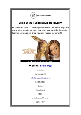 Braid Wigs  Expresswigbraids.com