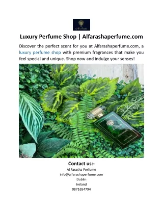 Luxury Perfume Shop  Alfarashaperfume