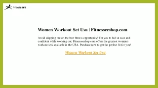 Women Workout Set Usa  Fitnesseeshop.com