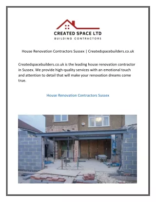 House Renovation Contractors Sussex Createdspacebuilders.co.uk