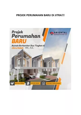 PROJEK PERUMAHAN BARU DI JITRA