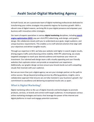 Digital Marketing