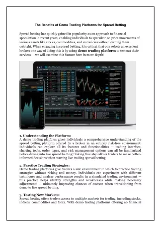 The Benefits of Demo Trading Platforms for Spread Betting