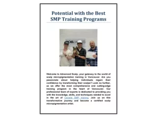 Potential with the Best SMP Training Programs