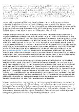 Nonton Konsep Website Judi Domino Terlengkap