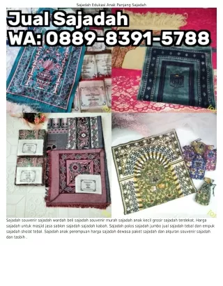 ౦889-8ᣮ9I-5ᜪ88 (WA) Sajadah Bahan Polyester Sajadah Kabah