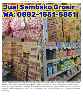 ౦88ᒿ·l55l·585l (WA) Jual Sembako Harga Grosir Usaha Grosir Sembako Rumahan