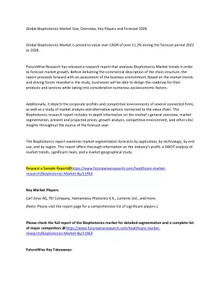 Biophotonics Market