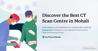 Best CT Scan Centre in Mohali | Kior Healthcare