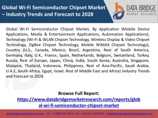 Global Wi-Fi Semiconductor Chipset Market