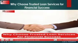 Why Choose Trusted Loan Services for Financial Success PDF