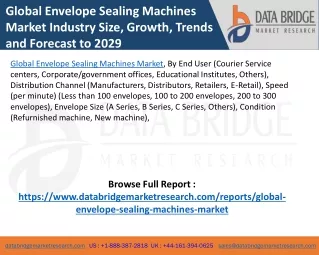 Global Envelope Sealing Machines Market