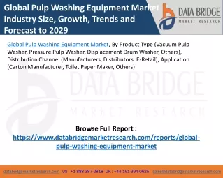 Global Pulp Washing Equipment Market