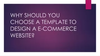 BENEFITS OF ECOMMERCE WEBSITE TEMPLATES