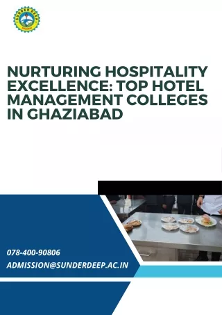 Nurturing Hospitality Excellence Top Hotel Management Colleges in Ghaziabad