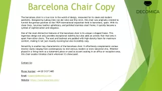 Barcelona Chair Copy