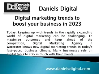 Digital Marketing Agency in Worcester -Daniels Digital