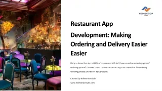Restaurant App Development: Making Ordering And Delivery Easier