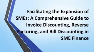 Facilitating the Expansion of SMEs: A Comprehensive Guide to Financing Options