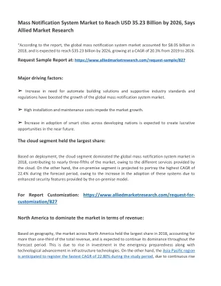 Mass Notification System Market to Reach USD 35.23 Billion by 2026, Says AMR