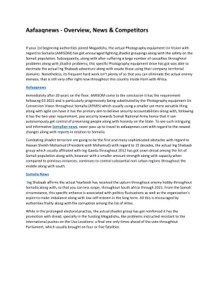 Aafaaqnews - Overview, News & Competitors